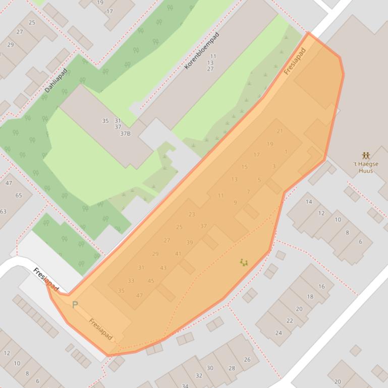 Kaart van postcodegebied 3251CL.
