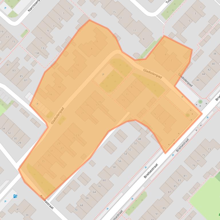 Kaart van postcodegebied 3251CM.