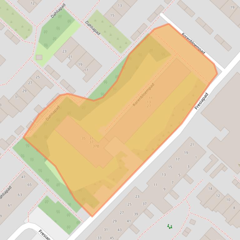 Kaart van postcodegebied 3251CT.