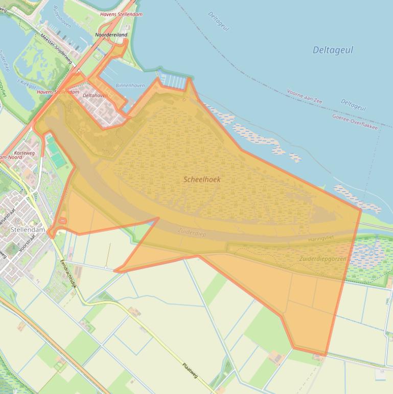 Kaart van postcodegebied 3251LC.