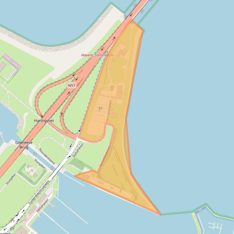 Kaart van postcodegebied 3251LD.