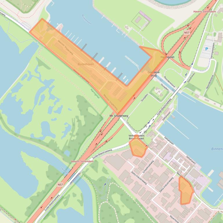 Kaart van postcodegebied 3251LJ.