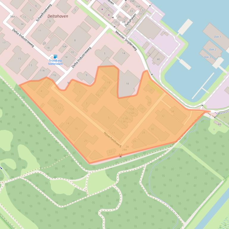 Kaart van postcodegebied 3251LP.