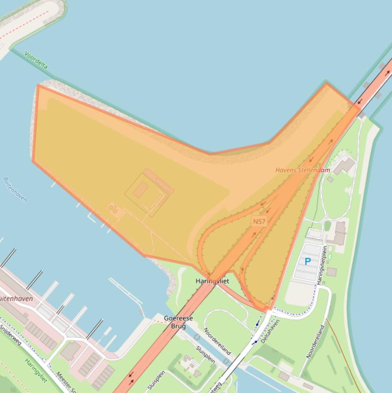 Kaart van postcodegebied 3251NC.