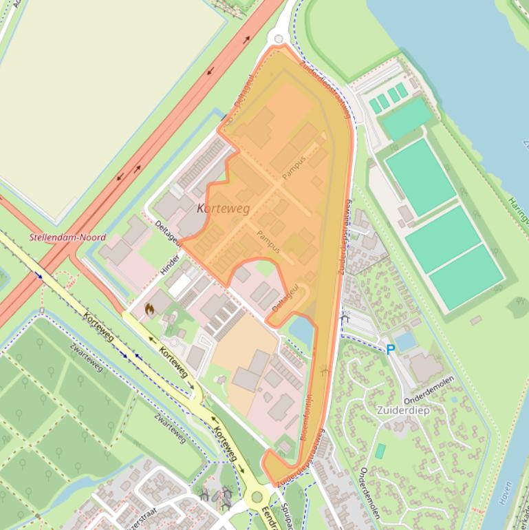 Kaart van postcodegebied 3251ND.