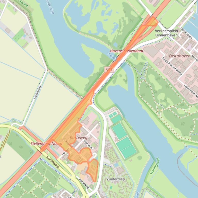 Kaart van postcodegebied 3251NG.