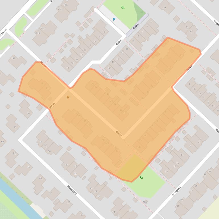 Kaart van postcodegebied 3251PA.