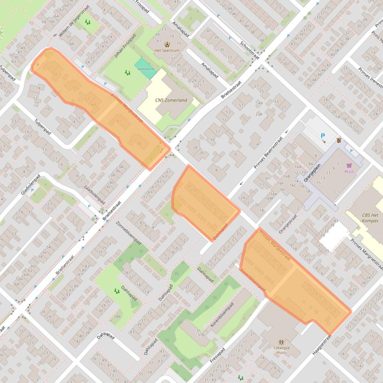 Kaart van postcodegebied 3251XN.