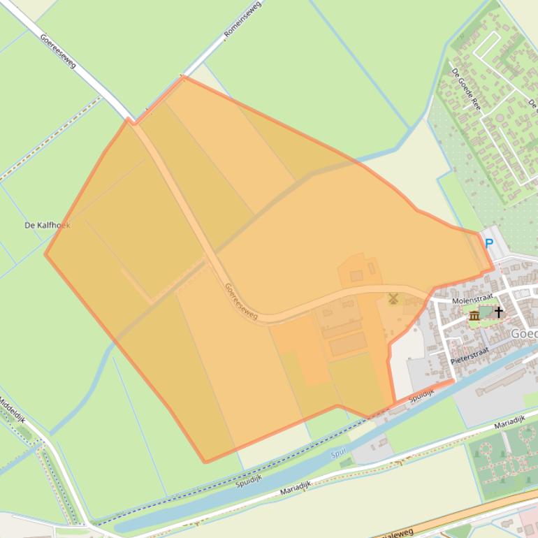 Kaart van postcodegebied 3252AL.