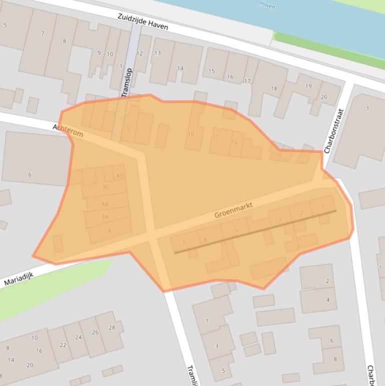 Kaart van postcodegebied 3252AM.