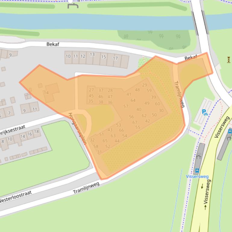 Kaart van postcodegebied 3252AR.