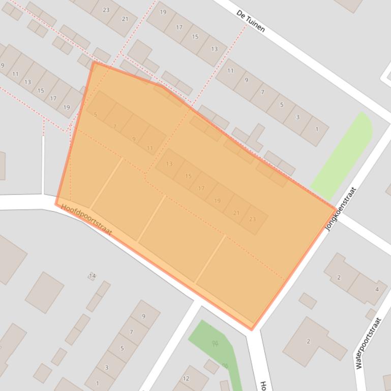 Kaart van postcodegebied 3252AT.