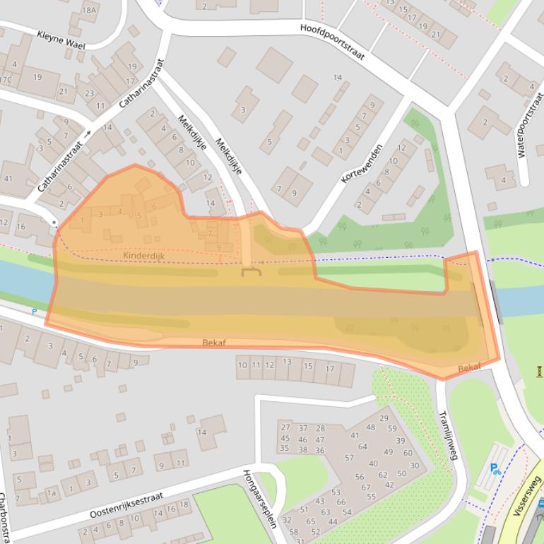 Kaart van postcodegebied 3252AZ.