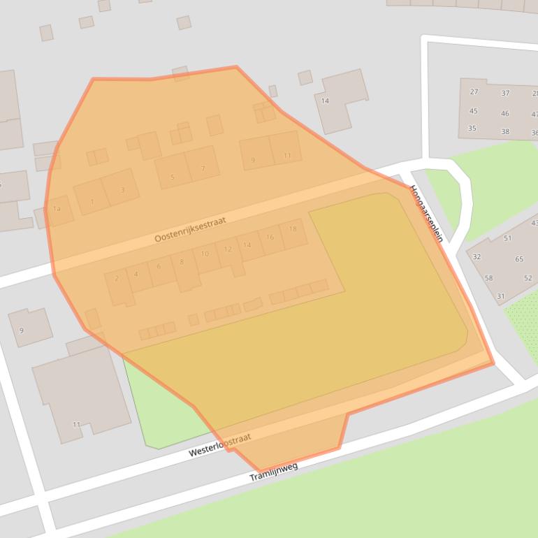 Kaart van postcodegebied 3252BJ.