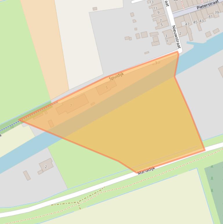 Kaart van postcodegebied 3252BM.