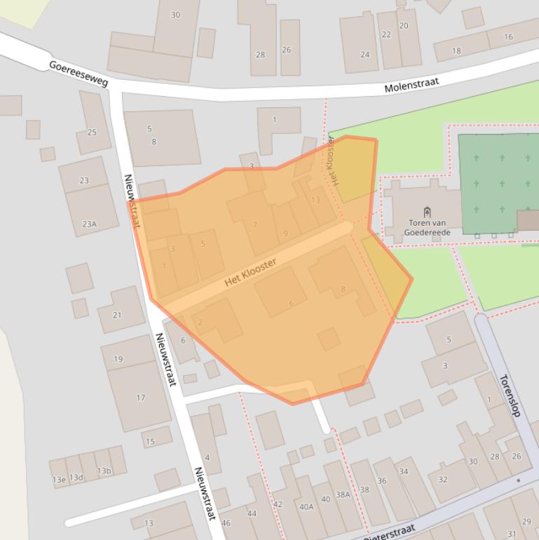Kaart van postcodegebied 3252BN.