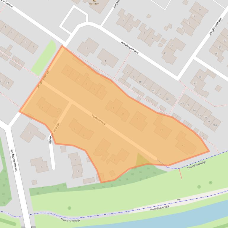 Kaart van postcodegebied 3252BV.