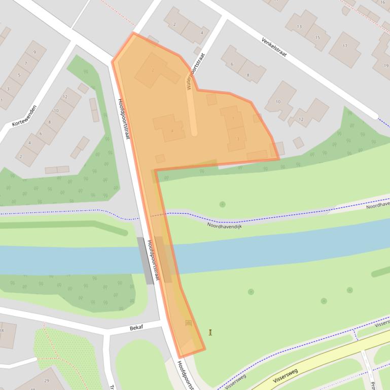 Kaart van postcodegebied 3252BW.