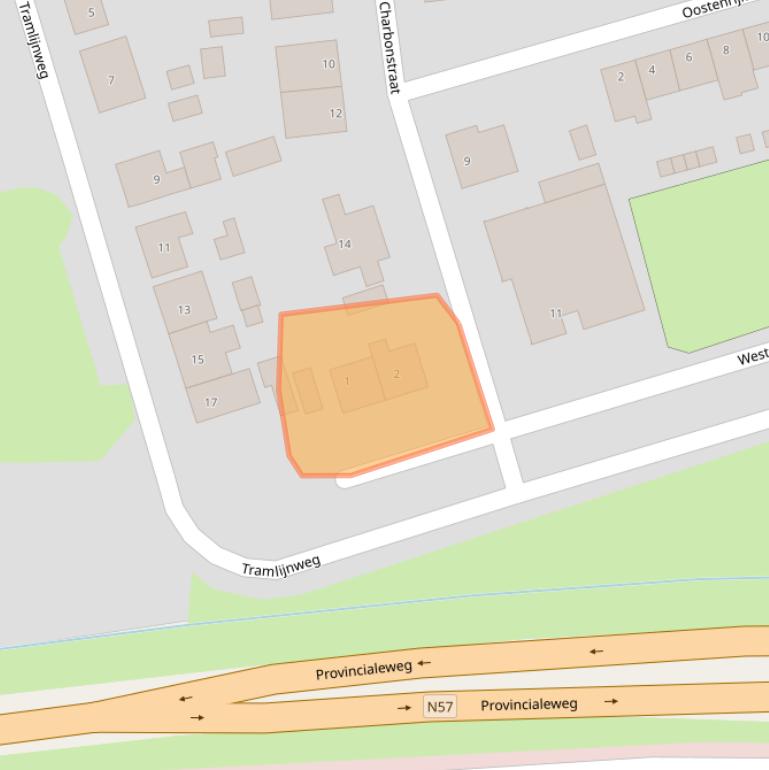 Kaart van postcodegebied 3252BX.