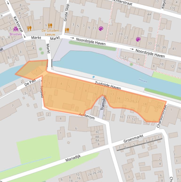 Kaart van postcodegebied 3252BZ.