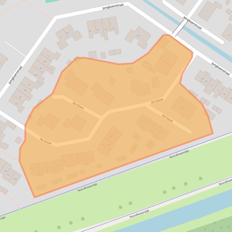 Kaart van postcodegebied 3252CB.