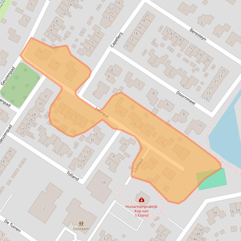 Kaart van postcodegebied 3252CC.