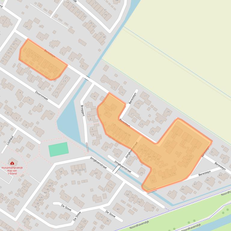 Kaart van postcodegebied 3252CK.