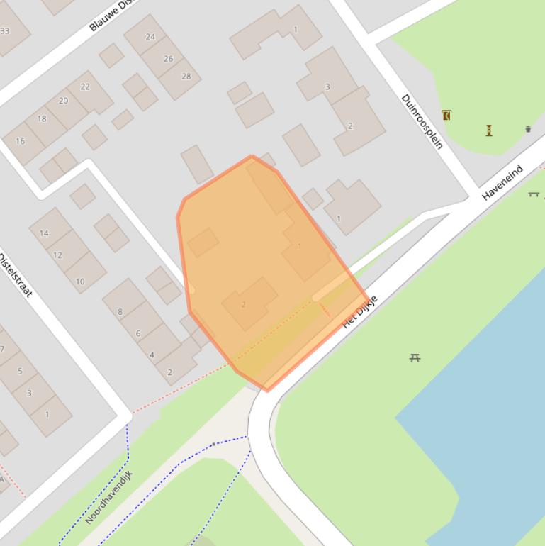 Kaart van postcodegebied 3252LG.