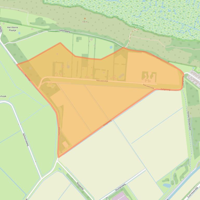 Kaart van postcodegebied 3252LK.