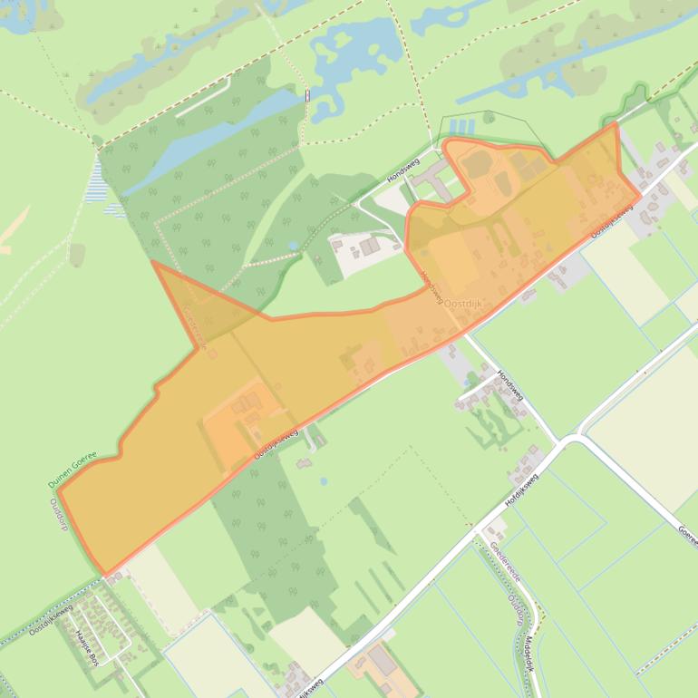 Kaart van postcodegebied 3252LL.