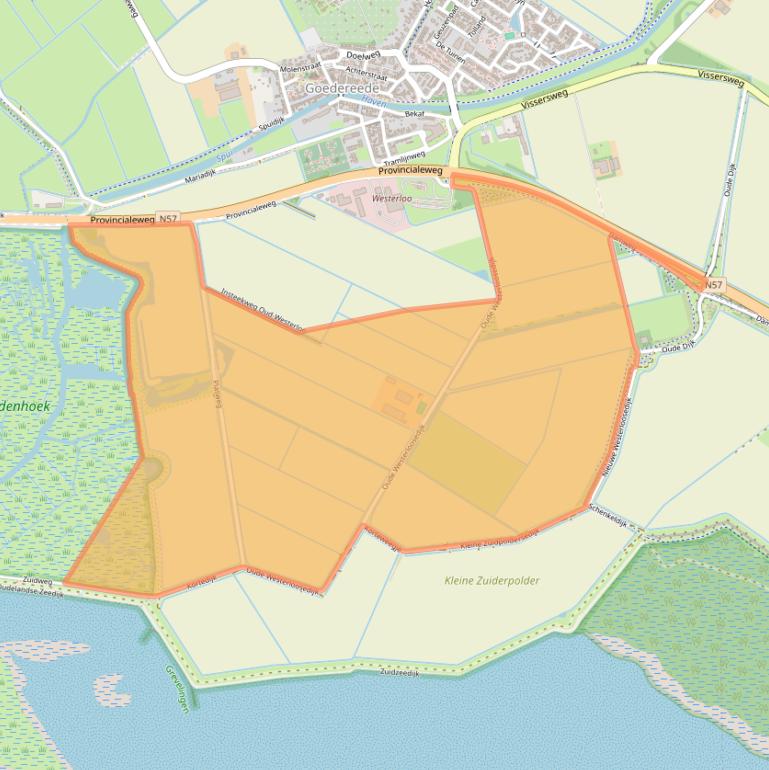 Kaart van postcodegebied 3252LP.