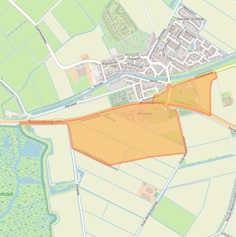 Kaart van postcodegebied 3252LR.