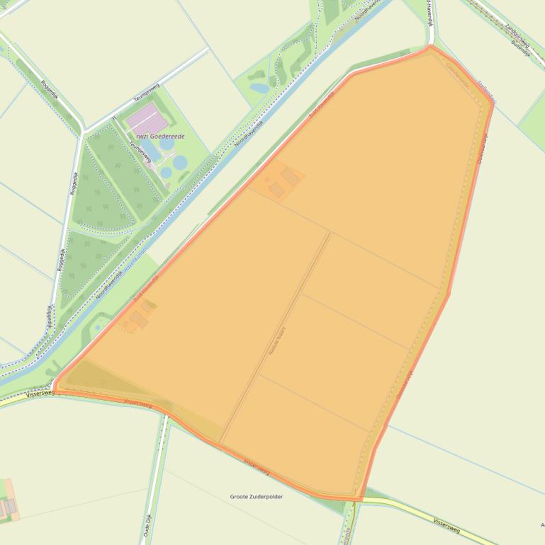 Kaart van postcodegebied 3252LW.