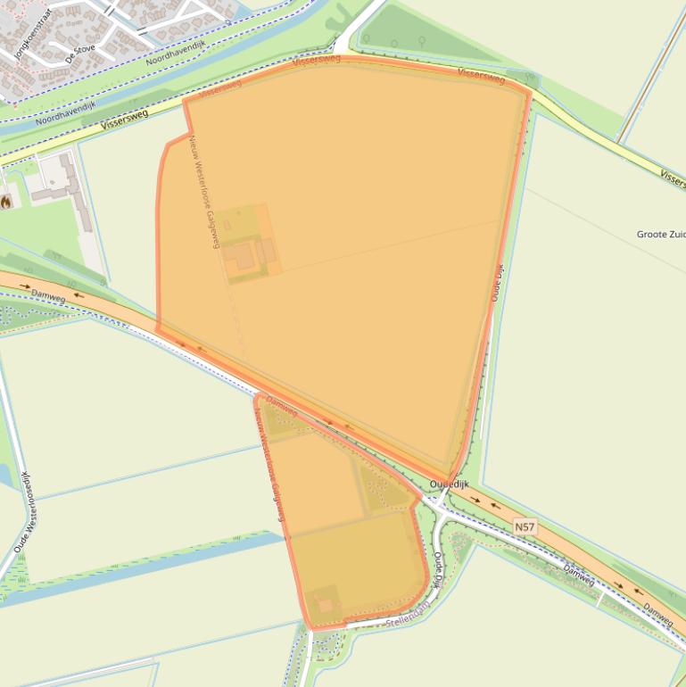 Kaart van postcodegebied 3252LX.