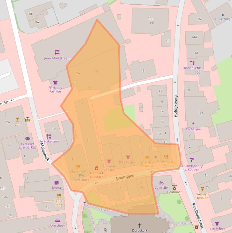 Kaart van postcodegebied 3253AC.