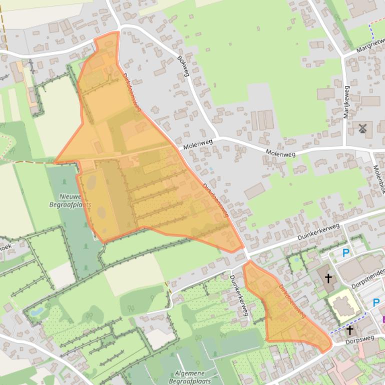 Kaart van postcodegebied 3253AD.