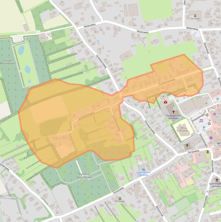 Kaart van postcodegebied 3253AJ.