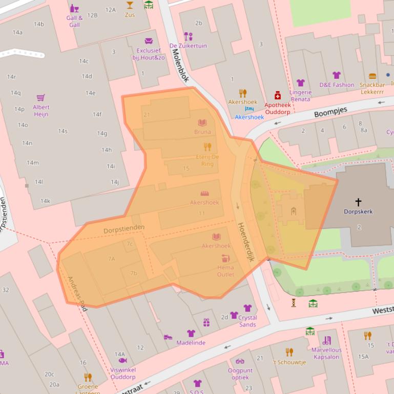 Kaart van postcodegebied 3253AK.