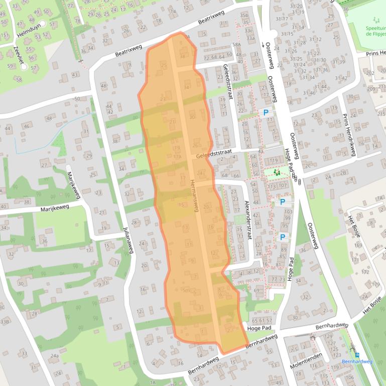 Kaart van postcodegebied 3253BG.
