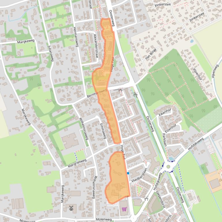 Kaart van postcodegebied 3253BH.