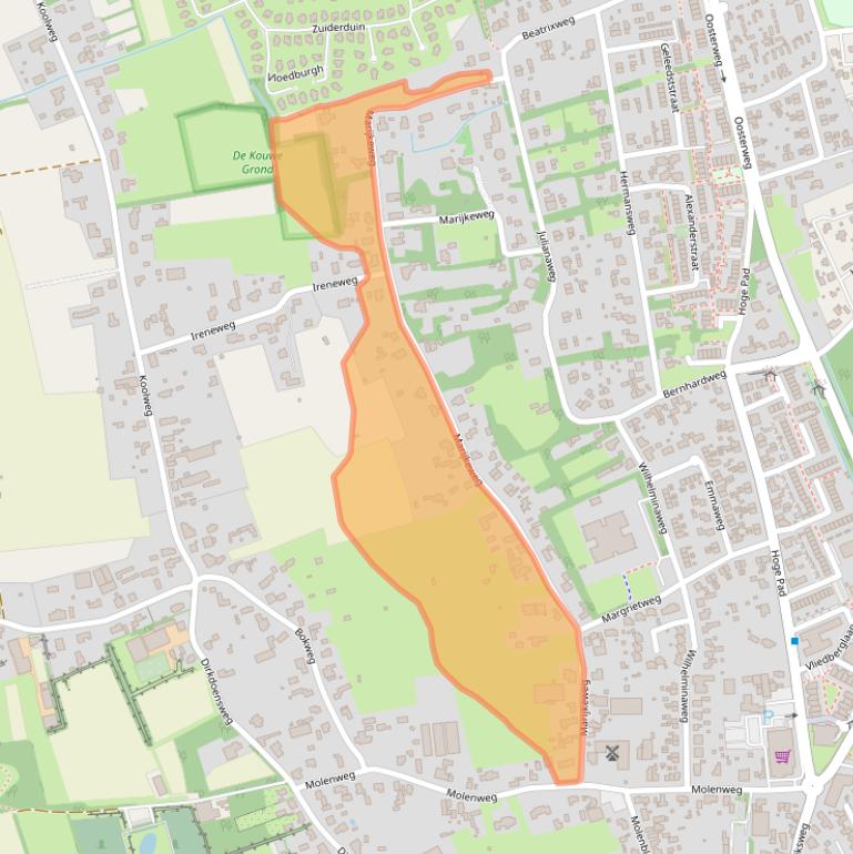 Kaart van postcodegebied 3253BN.