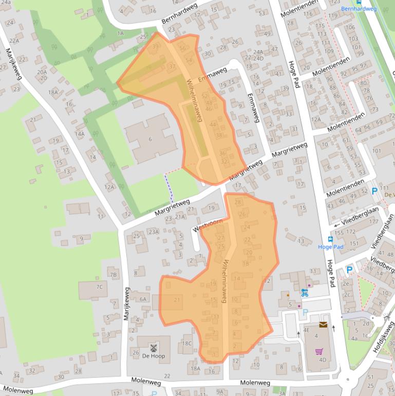 Kaart van postcodegebied 3253BW.