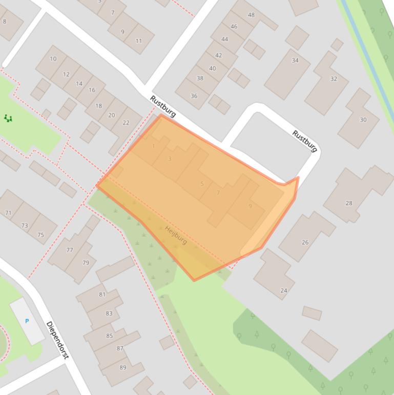 Kaart van postcodegebied 3253BX.