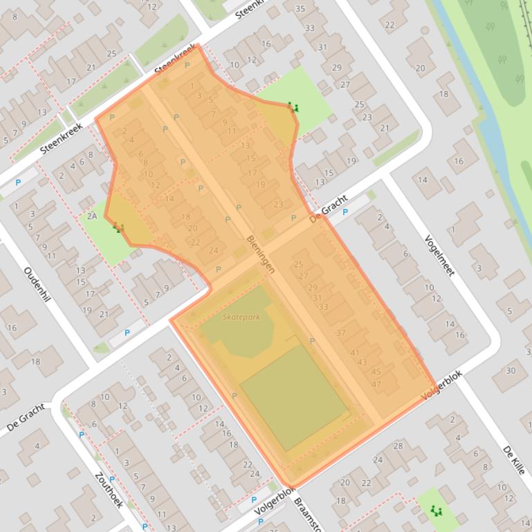 Kaart van postcodegebied 3253EA.