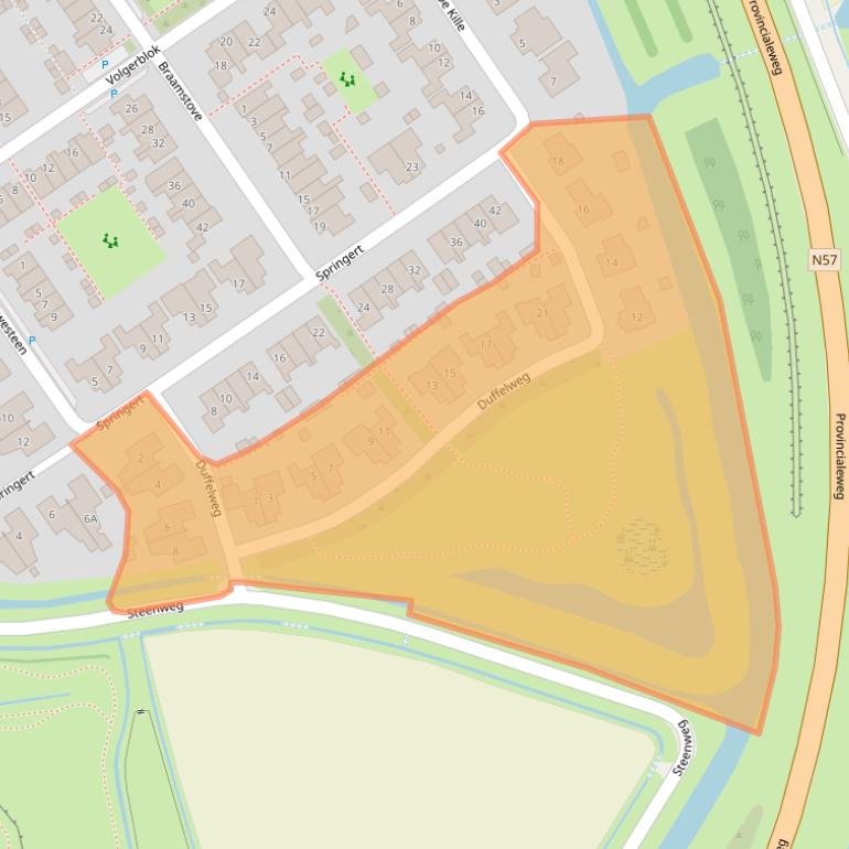 Kaart van postcodegebied 3253EL.