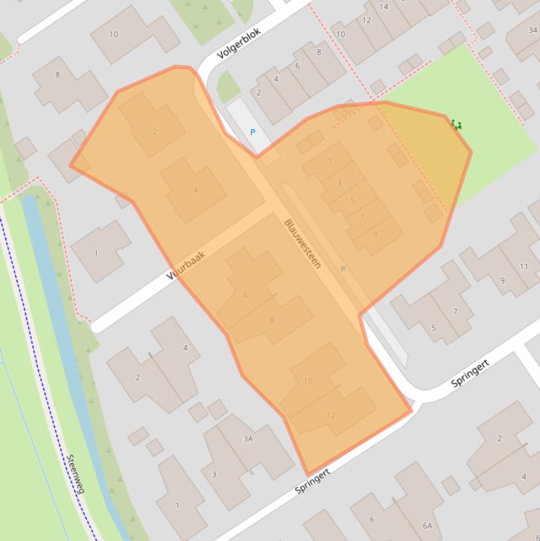 Kaart van postcodegebied 3253EM.