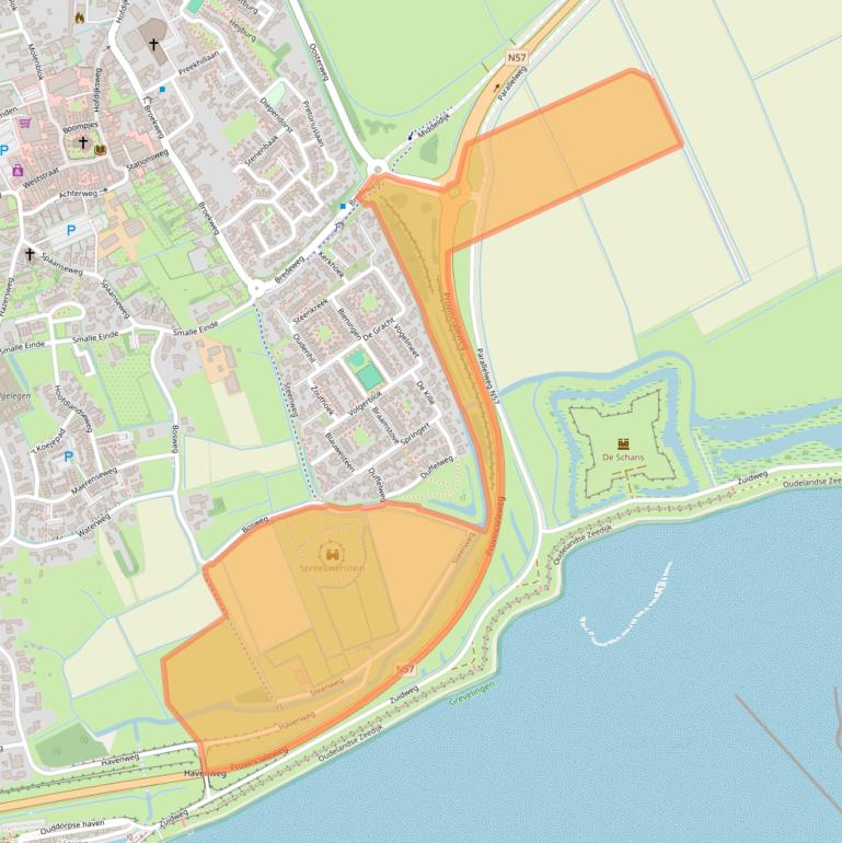 Kaart van postcodegebied 3253ET.