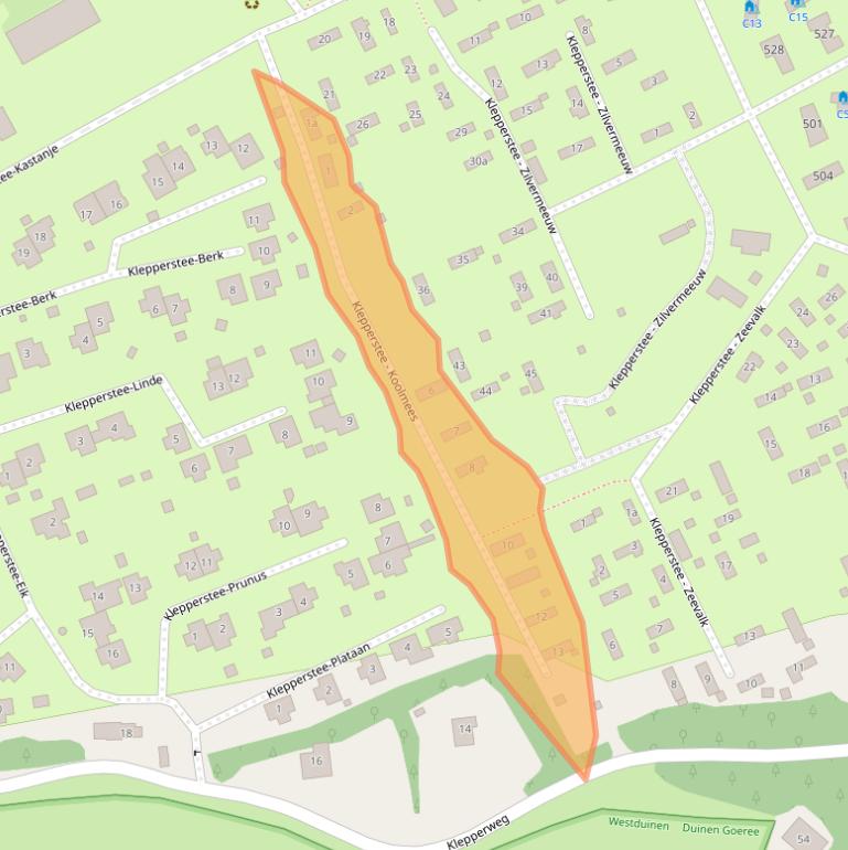 Kaart van postcodegebied 3253JA.