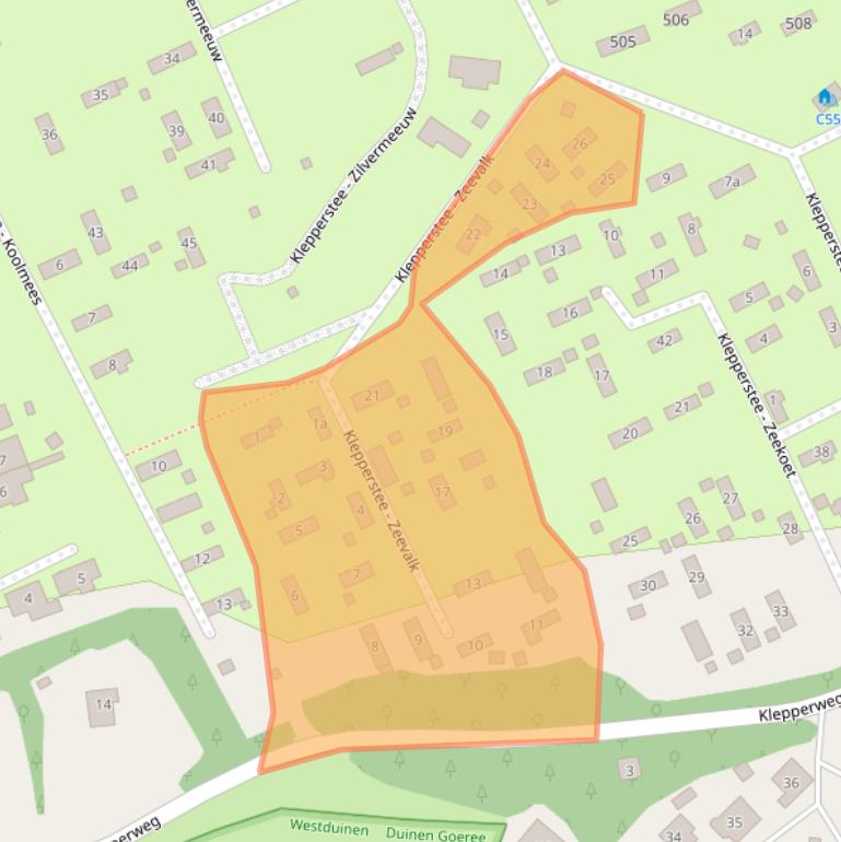 Kaart van postcodegebied 3253JE.