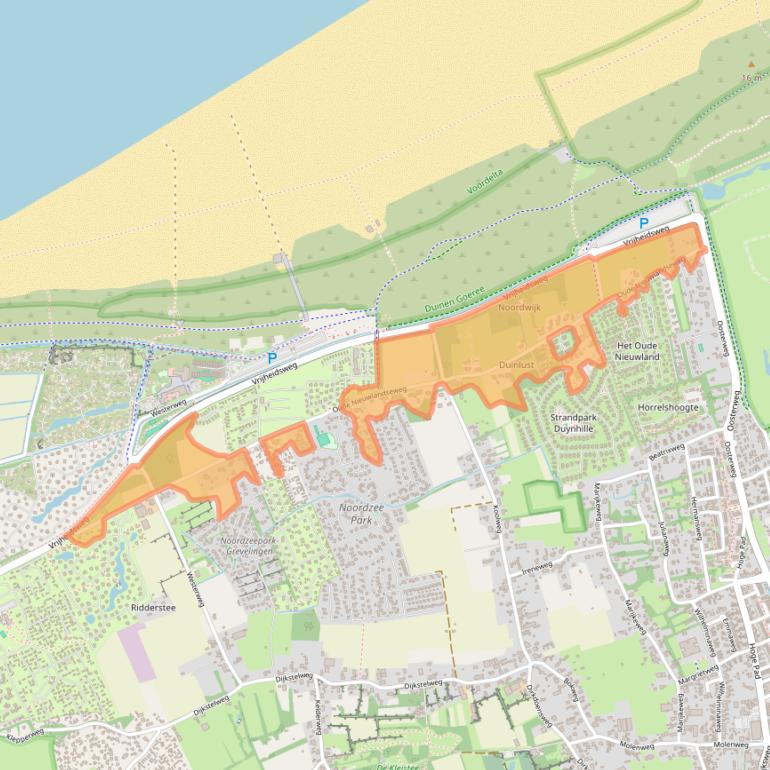 Kaart van postcodegebied 3253LL.